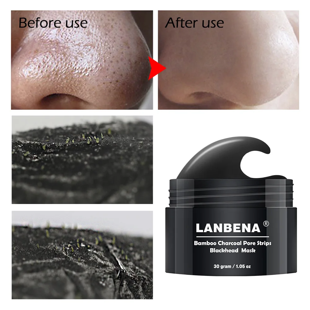 

1pcs Charcoal Blackhead Remover Mask Deep Cleaning Black Mask Peel Off Mask Peeling Acne Treatment Nose Mask Shrink Pore