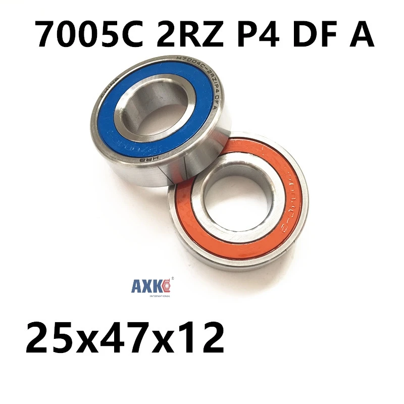 1 пара AXK 7005 7005C 2RZ P4 DF 25x47x12 25x47x24 герметичный радиально-упорные подшипники Скорость