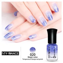 На водной основе Температура Изменение цвета лак для ногтей нетоксичный термальный Модный маникюр WH998