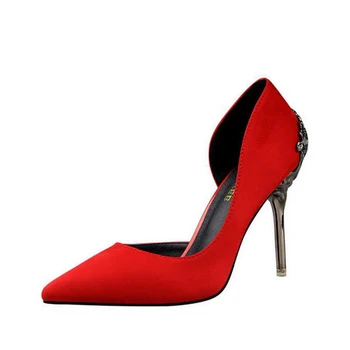 

Chaussure Femme Talon Sexy Two-Piece Pointed Toe Suede High Heels Fashion High Heel Shoes Women Pumps Wedding Shoes Pumps Z251