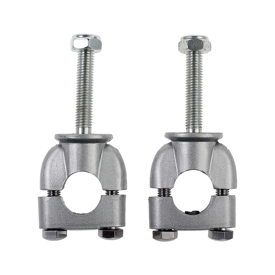 

AUTO 2 x 7/8" 22mm Motorbike Motorcycle Handle Bar Risers Clamp Mount Silver