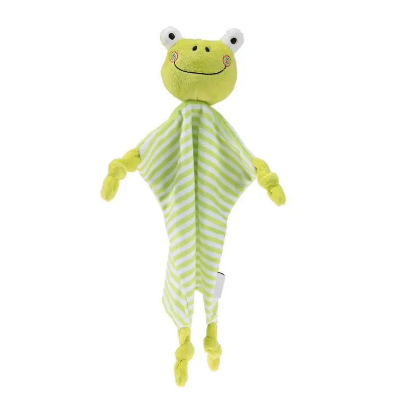 Cute Baby Plush Stuffed Doll Soft Cartoon Animals Newborn Plush Handkerchief Infant Appease Toy Infant Bibs Hand Towel