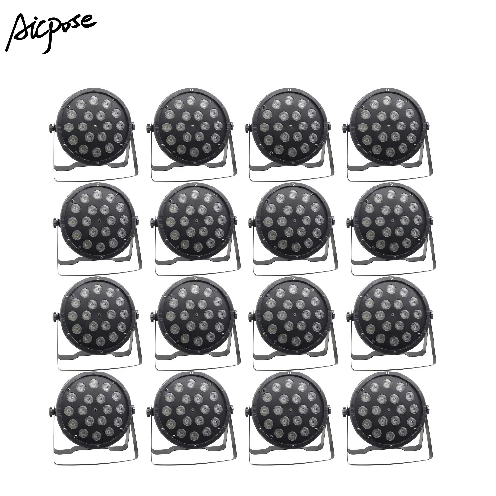 16Pcs/lots 18*12w RGBW 4 in 1 Colorful Light 18x12w Flat Par Led Disco Stage lighting | Освещение