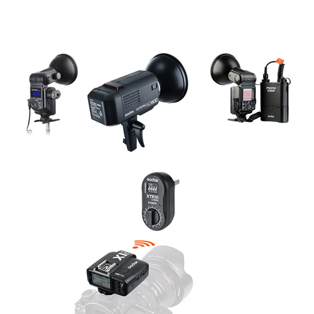 Godox XT-16/XT-16S 2,4G беспроводной стробоскопический триггер XTR16/XTR16S для ttl беспроводной триггер передатчик X1C X1N для триггера вспышки
