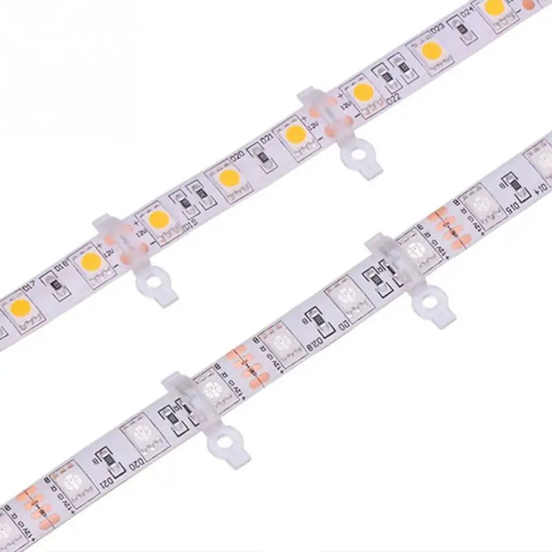 

50PCS Practical Mounting Strip Lights Holder Fixing Clips LED Plastic Brackets