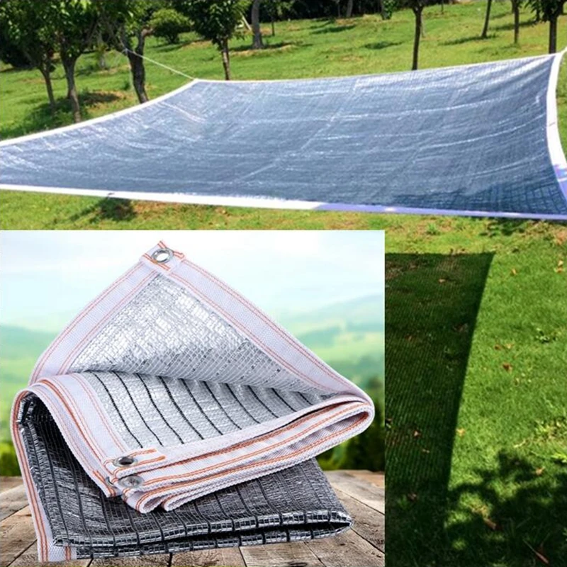 

Hi-quality 85% Sunshade Rate Silvery Aluminum Foil Sunshade Net Home Balcony Succulent Plant Cover Shade Sail Reflect Sun Light