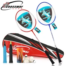 Juego de raquetas de bádminton profesional CROSSWAY 2 uds, raqueta de bádminton doble familiar de aleación de titanio, juego de bádminton más ligero