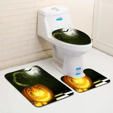 Душевая комната Хэллоуин ванная комната подстилки и коврики декоративный туалет коврик для ванной мягкий фланелевый нескользящий коврик для ванной 3 шт./компл