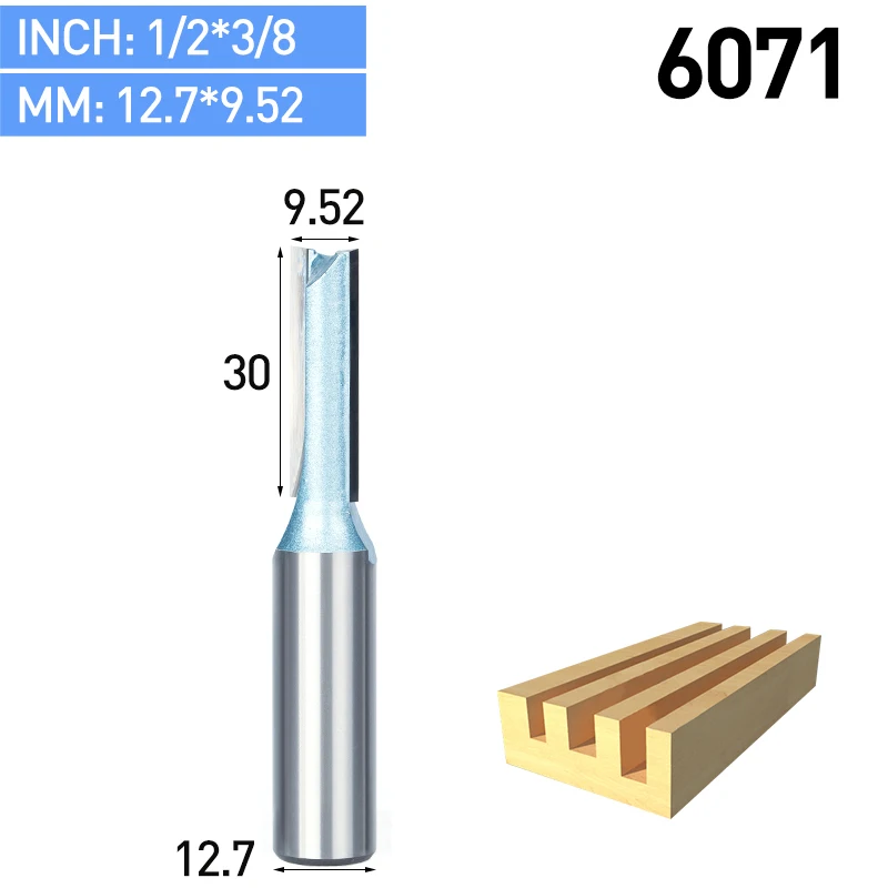 HUHAO 1 шт. промышленная Концевая фреза для деревообработки двустворчатый Концевая мельница прямой триммер бит шарпедвольфрама фреза - Длина режущей кромки: 6071
