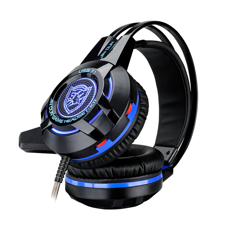 Comfortable K1T Adjustable USB 7.1 Surround Shock Sound Breathe LED