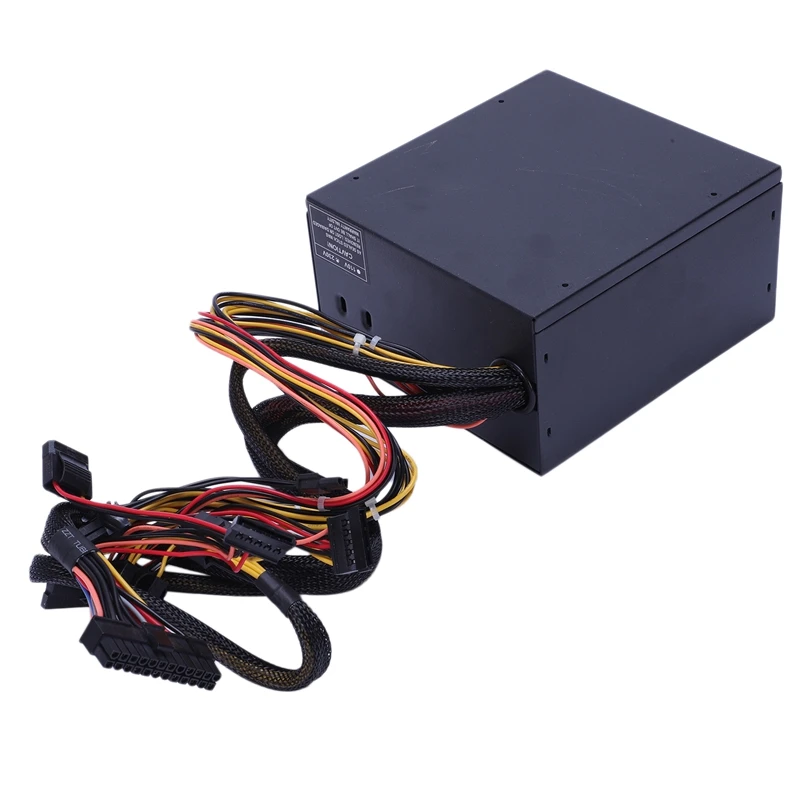 200 260 В Макс 650 Вт блок питания Psu Pfc 14 см бесшумный вентилятор 24Pin 12В ПК компьютер Sata