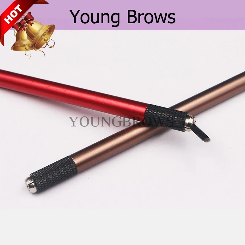 Best Selling Goochie 5 Pieces PMU Flat Microblade Handtools Manual Pen Microblading For Curved Needle U Shape | Красота и здоровье