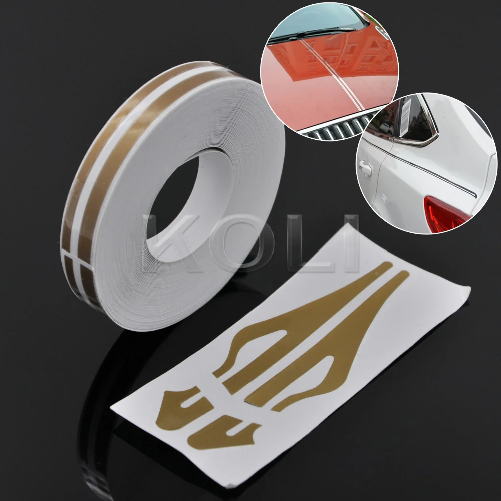 12mm Gold PinStripe PinStriping Pin Stripe Car Body Door Window Decal