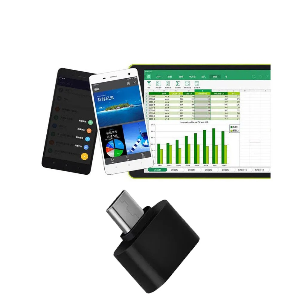 EPULA USB 3,0 tipo-C OTG adaptador de Cable tipo C USB-C convertidor OTG para HuaweiHuawei Samsung del ratón del teclado de USB disco Flash