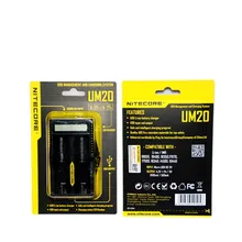 Nitecore 100% originele UM20 18650 литиевая Batterij oplader USB жк-scherm digicharger voor 17500 14500 литий-ионный batterijen oplade