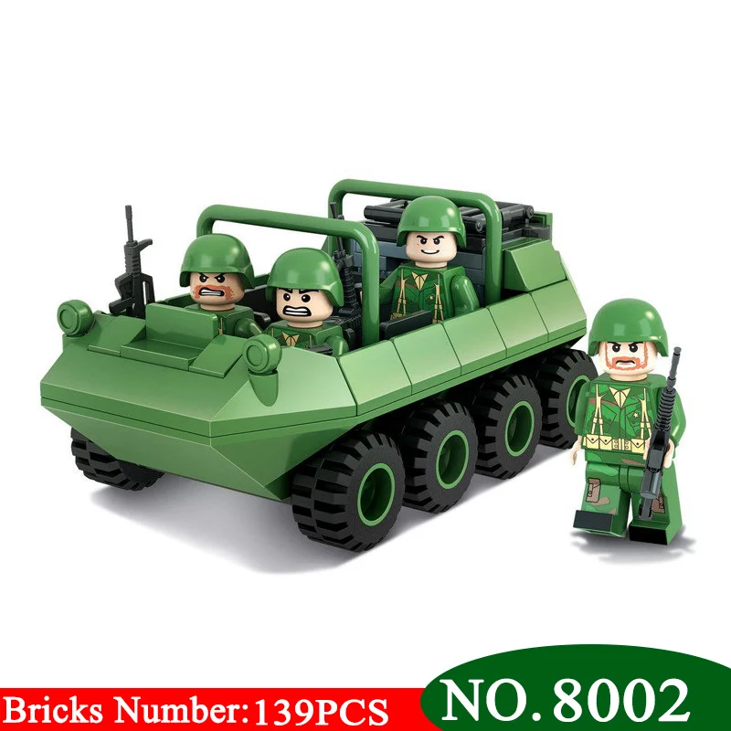 Winner New 8002 139 шт. военные восемь круглых вездеходов строительные блоки сделай сам