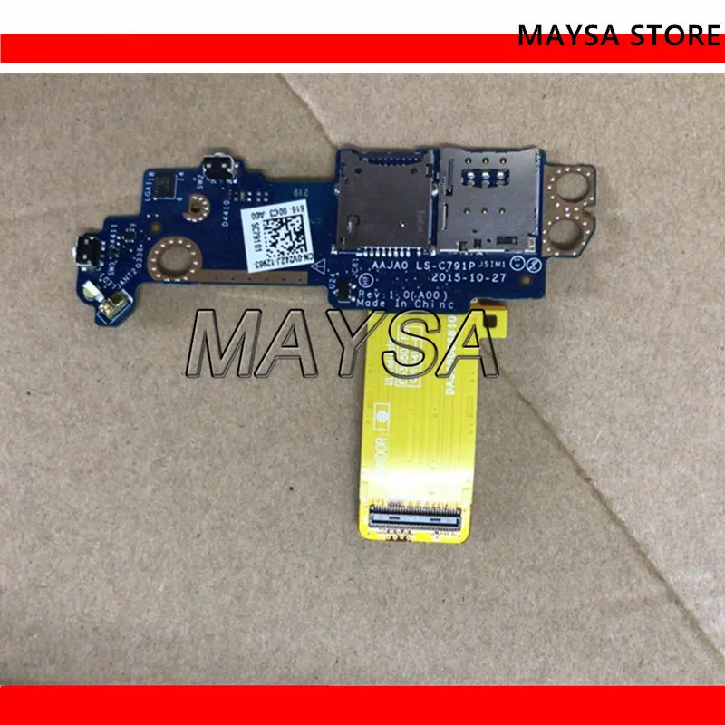 Power Button Board SIM SD Card For Dell Latitude 11 5175 5179 Tablet LS-C791P 0V242J cn-0V242J with 