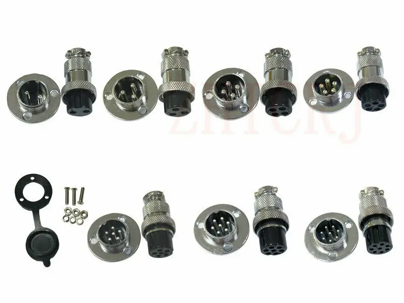 

5 SET GX20 Aviation Plug & Socket Circular Multipole 2-12PIN CONNECTOR