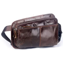 Для мужчин сумка на поясном ремне масло воск из натуральной кожи Винтаж прилив Для мужчин слинг нагрудная сумка для путешествий Хип бум поясная сумка