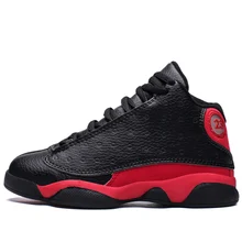 Баскетбольные кроссовки для мальчиков с толстой нескользящей подошвой, дышащие детские кроссовки, резиновая детская спортивная обувь, черная корзина