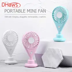 DHaws портативный мини-вентилятор Ручной Ventilador USB перезаряжаемые вентилятор 7 лопастей рабочего Лето охладитель воздуха вентилятор
