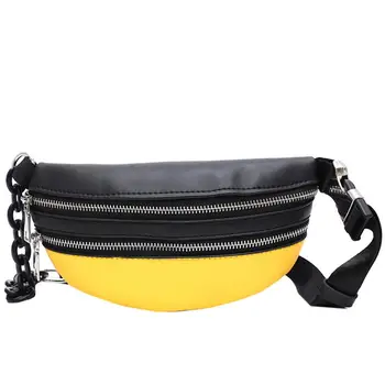 

Mixed Color Fashion Women Leather Bag Chain Messenger Crossbody Bag Chest Bag High quality casual sports bag $D