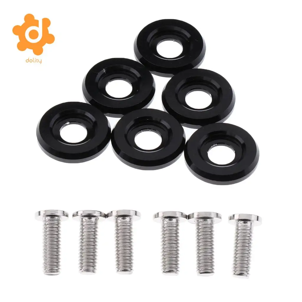 dolity 6 Set M6x20mm Aluminium License Plate Frame Bumper Bolt Screw Kits