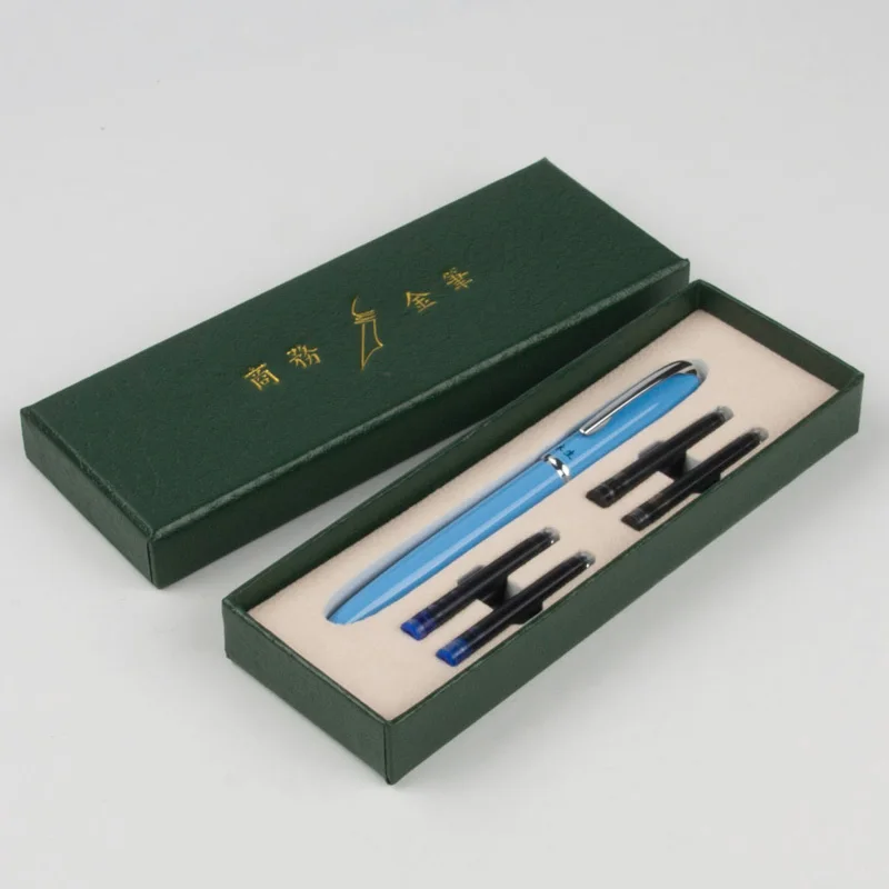 Fountain Pen Hooded Nib 0.38mm Silver Cap Color student Pens for Writing School Office Supplies Gift Cufflinks