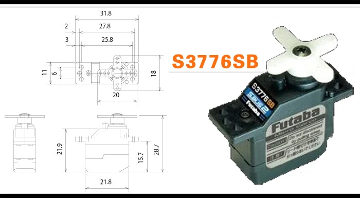 Máquina do Leme Futaba Ultra Micro Digital S3776sb