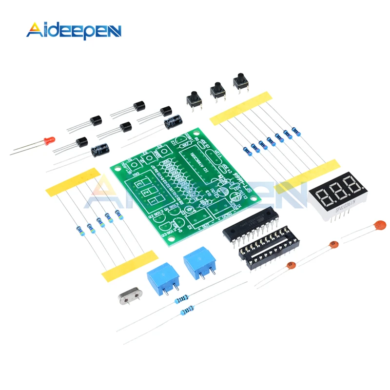 DC 5 В DS18B20 цифровой контроллер температуры DIY наборы светодиодный Будильник AT89C2051 микроконтроллер дизайн термометр электронный костюм