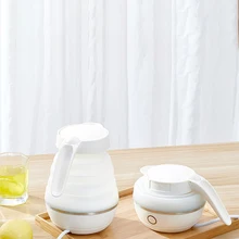 600 мл США вилка электрический чайник для воды силиконовая Складная Компактная для путешествий котел Регулируемая бытовая техника безопасный быстрый