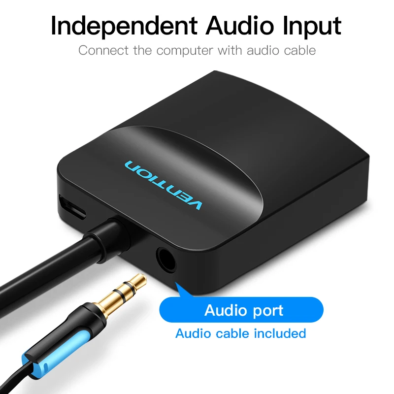 Адаптер Vention с VGA на HDMI аудио поддержкой 1080P для ПК ноутбука HDTV проектора Видео