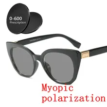 Женские маленькие кошачьи солнцезащитные очки поляризованные солнцезащитные очки на заказ близорукость минус линза по рецепту мужские круглые очки для вождения FML