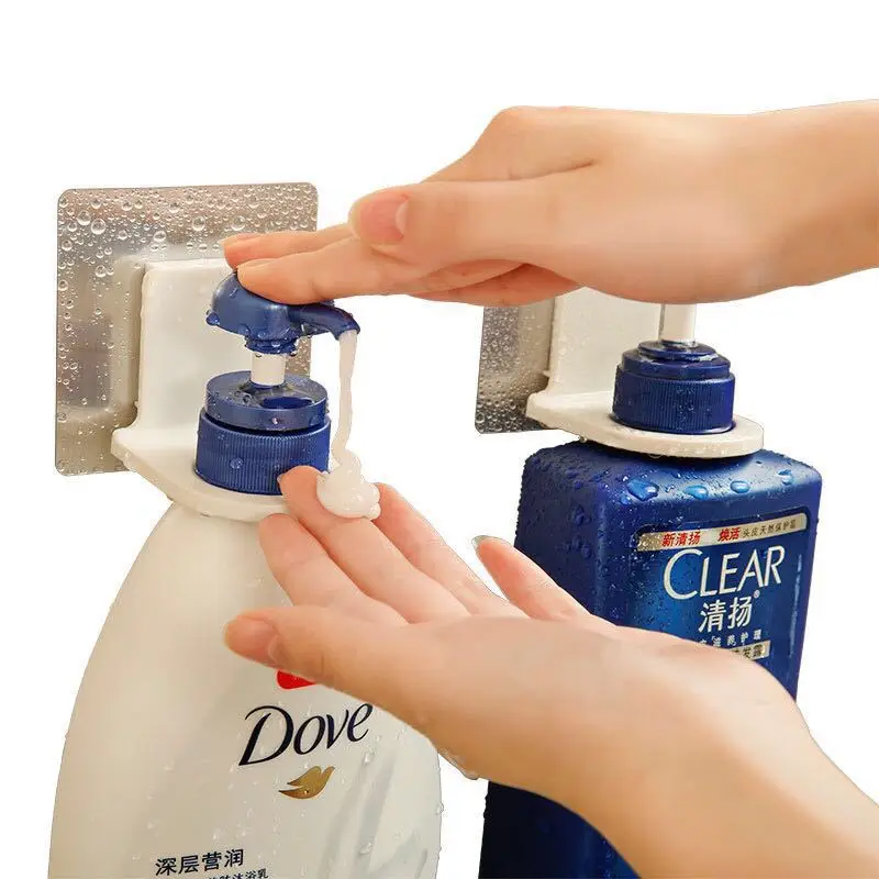

Bathroom shower dew rack shampoo hanger toilet wall-mounted hand sanitizer bottle mouth hanger without punching