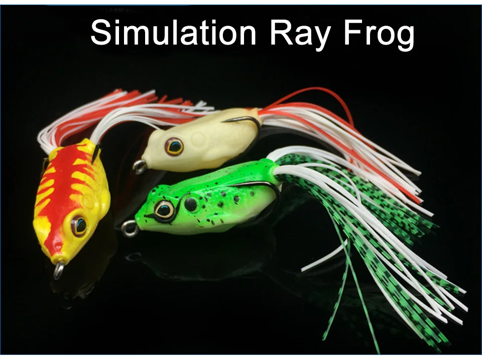 GLUREE-1Pcs-5.5g-4cm-Frog-Fishing-Lures-Topwater-Ray-Frog-Artificial-Bait-Crank-Soft-Bait-Fishing-Tackle-Two-Hooks-3-Color_02