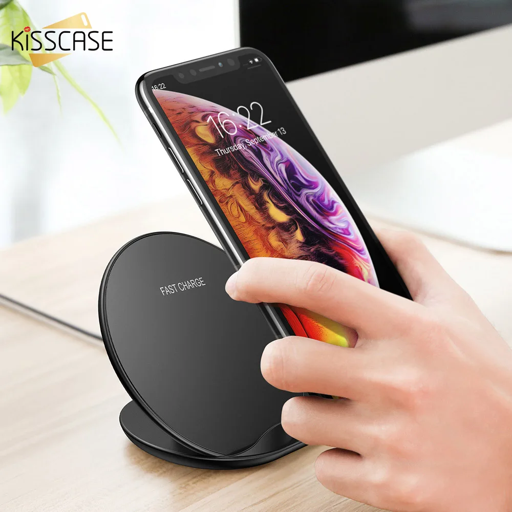 

KISSCASE Qi Wireless Charger For Apple Watch 4 3 2 New Model Fast Wireless Charger For iPhone XS XR X 8 Plus For Samsung S9 S8