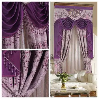 

Purple extreme quality the blind Fashion classical quality dodechedron shade cloth flower curtain customize Blinds the tulle