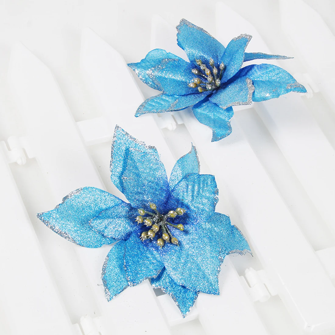 

1pcs Merry Christmas Santa Artificial Flower Ornaments for Home enfeites de natal Christmas Tree Decorations