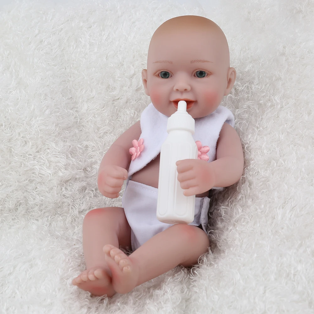 

NPK DOLL Reborn Baby Doll Girl 10 inch 25 cm lovely pretty girl hand-painted Style Doll like a real baby from our store
