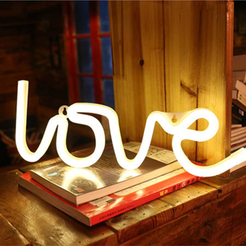 

Fashion Colorful LED Neon Sign Light Holiday Xmas Party Wedding Decorations Kids Room Night Lamp Home Wall Decor