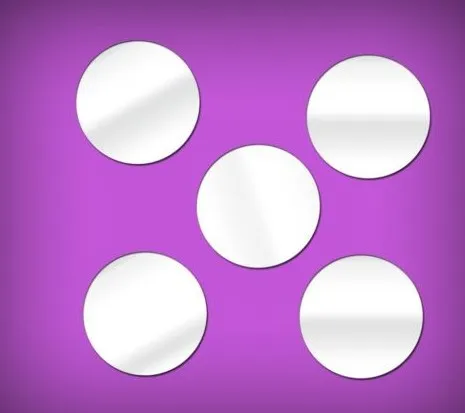 

50pcs Small Round Acylic Mirror Sticker, for DIY Craft & Scrapbooking accessories, Mirror Pieces Sticker Diameter 20mm