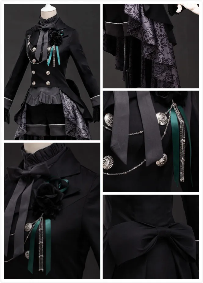 Для костюма черного дьякона Черный Дворецкий Ciel Phantomhive одежда для косплея костюм черный Мужской Ежедневный костюм одежда мужской костюм