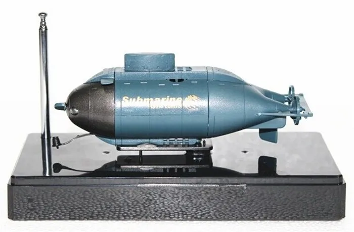 Лучший праздничный подарок 6 CH RC Подводная лодка создание игрушек Мини RC Подводная лодка 6CH пульт дистанционного управления игрушка синий черный детский Забавный подарок - Цвет: Синий