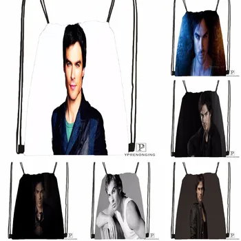 

Custom Ian Somerhalder Drawstring Backpack Bag Cute Daypack Kids Satchel (Black Back) 31x40cm#180531-03-47