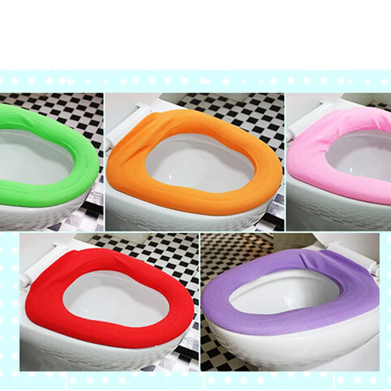 Toilet Seat Cover Soft Paste Seat Pad Bathroom Warmer Seat Lid Cover