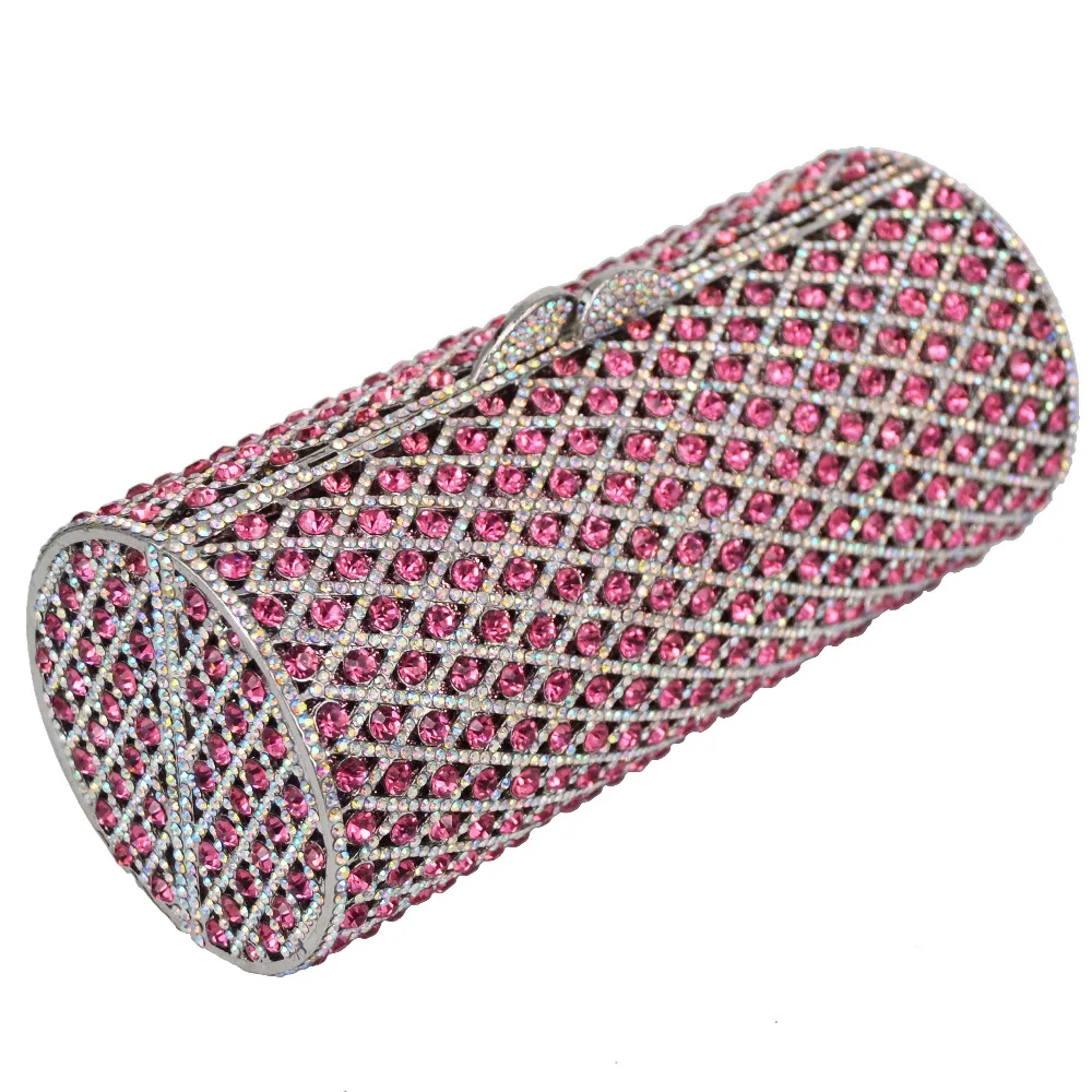 Дизайнер роскошный цилиндр клатч Сумки для женщин вечерние розовый округлость Свадебные кошелек для дам ежедневные клатчи SC783