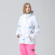 Женская лыжная куртка для катания на лыжах, сноуборде, сноуборде, спортивной одежде, зимняя Лыжная одежда-30 градусов Цельсия, ветронепроницаемая Водонепроницаемая 10000