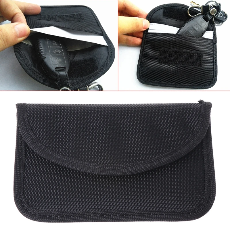 

Hot New 1 Pc Auto Car Key Case Signal Blocking Bag Electromagnetic Shielding Pouch For RFID Privacy Protection