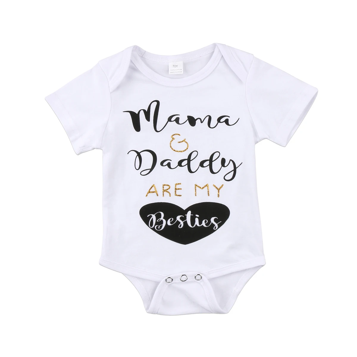 

Cute Newborn Baby Boy Girl Love Heart Rompers Jumpsuit Summer Short Sleeve Cotton Mama Daddy Romper Letters Ptint Outfit Clothes
