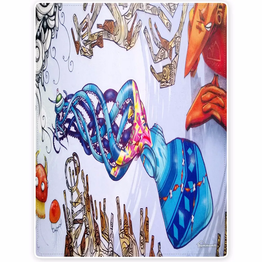 

Blankets Comfort Warmth Soft Cozy Air conditioning Easy Care Machine Wash Abstract art colorful octopus pattern